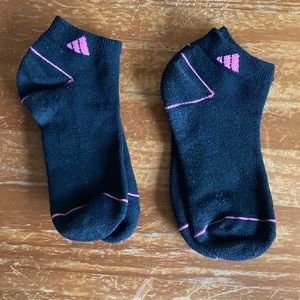 Adidas black & pink ankle socks - 2 pairs